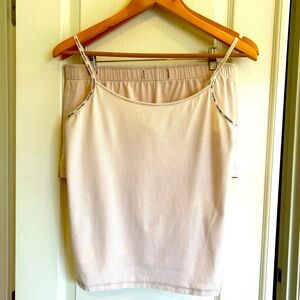 Calvin Klein sleeper set pink and white stripe tank top & shorts set size large